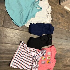 Girls size 4 osh kosh lot bundle 4 shirts 2 pants